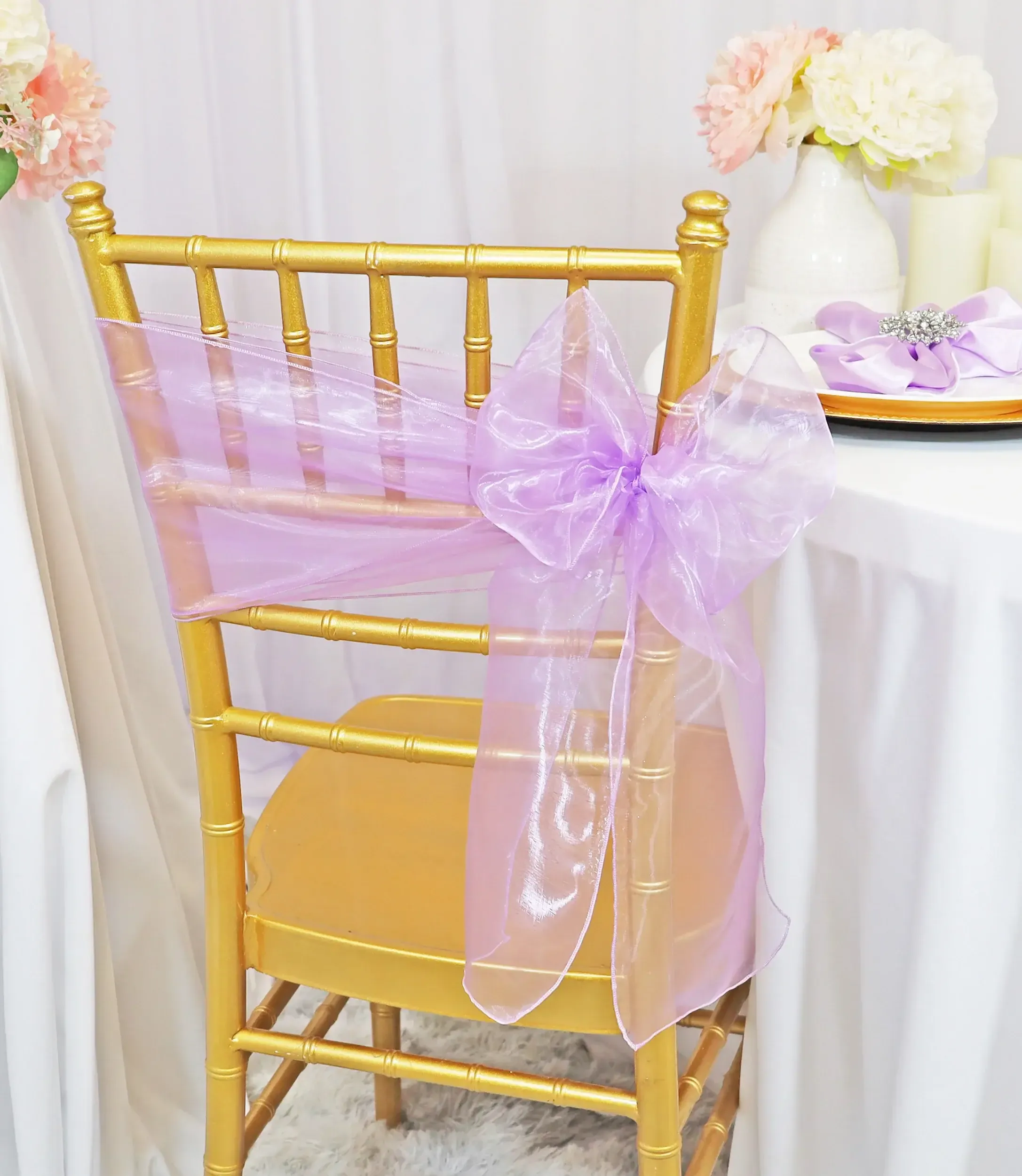 Lavender Organza Sashes