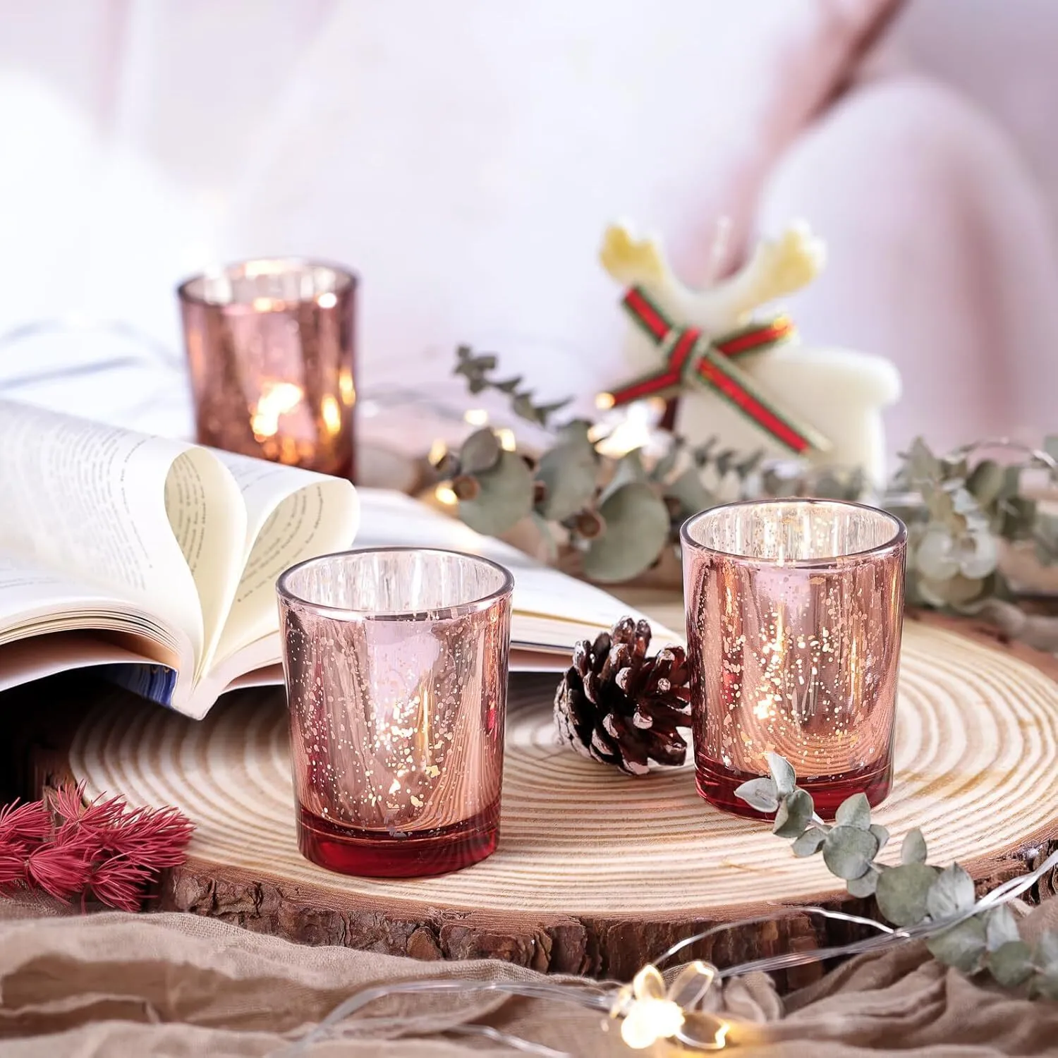 Rose Gold Mercury Votives