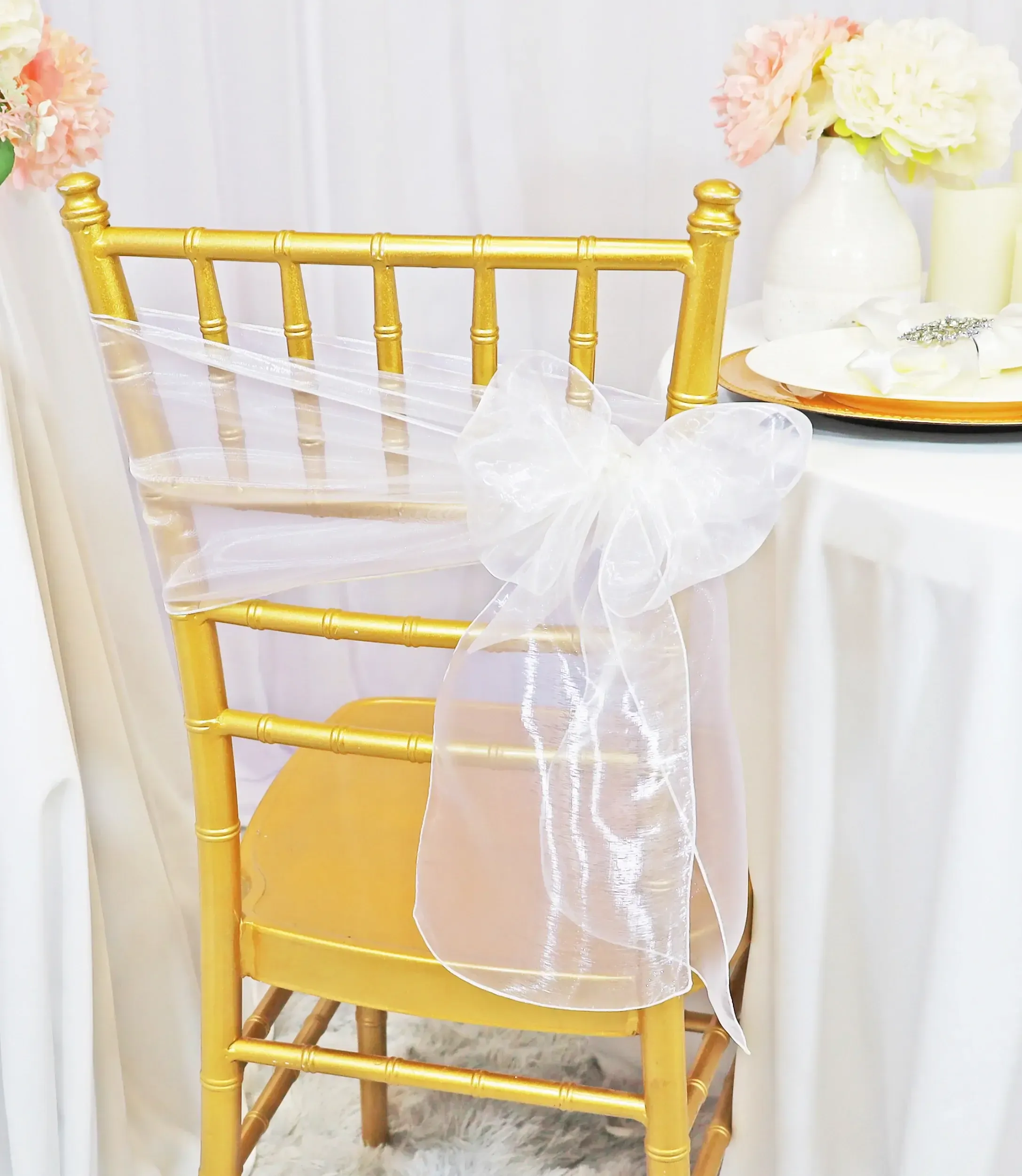 White Organza Sashes