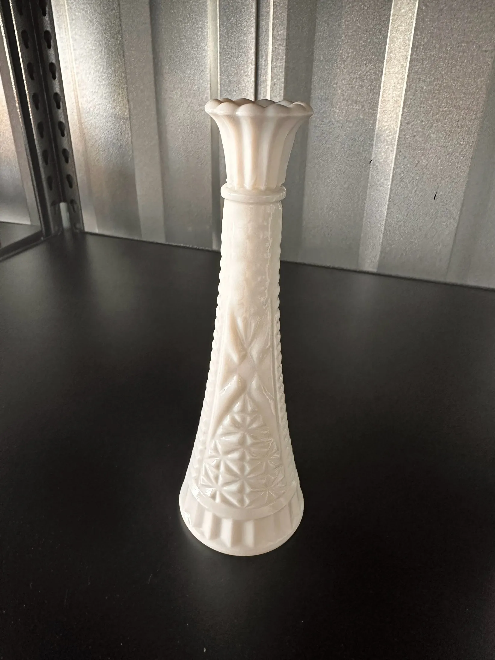 Bud Vase- Tall Milk Glass
