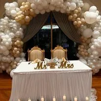 Table Skirt-White Tulle