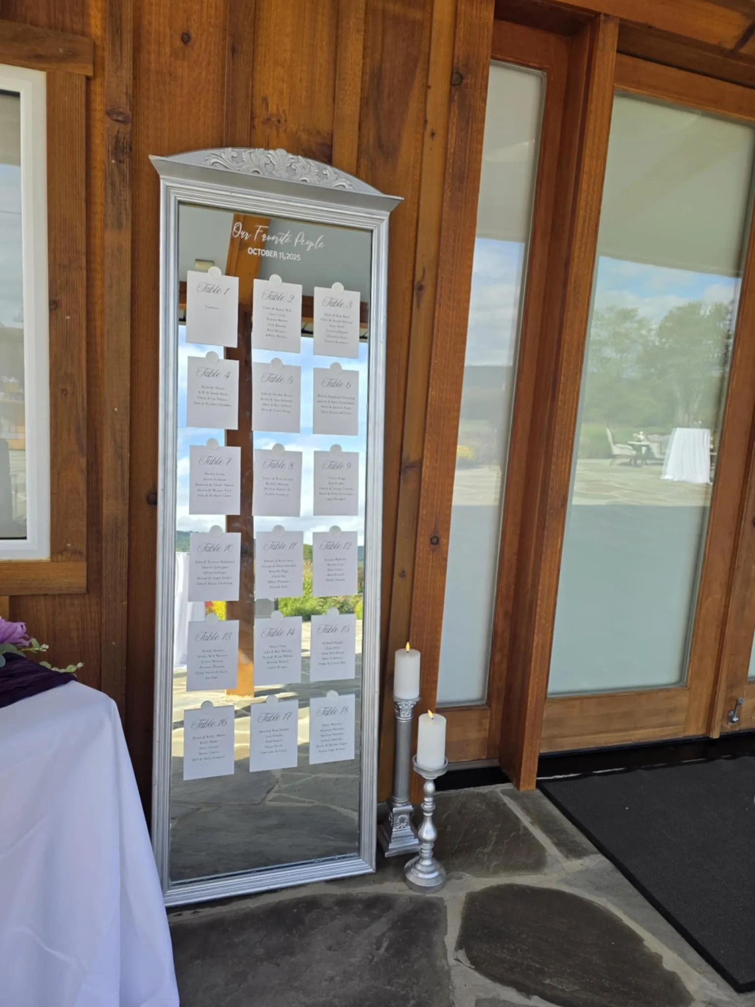 Tall Slim Silver Mirror