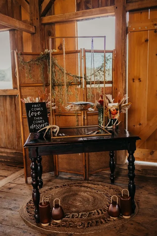 Square dark wood Table