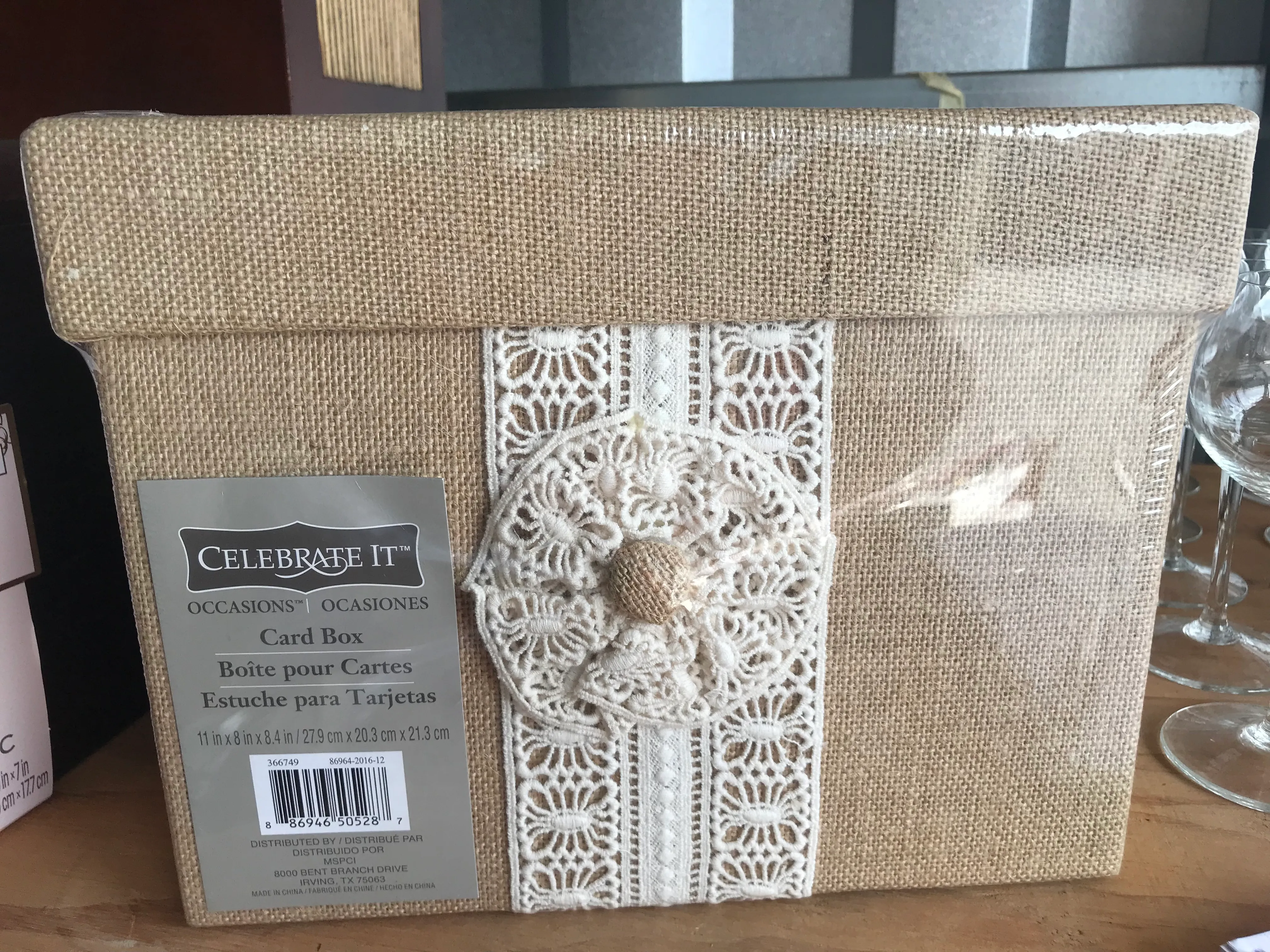Card Box-Burlap