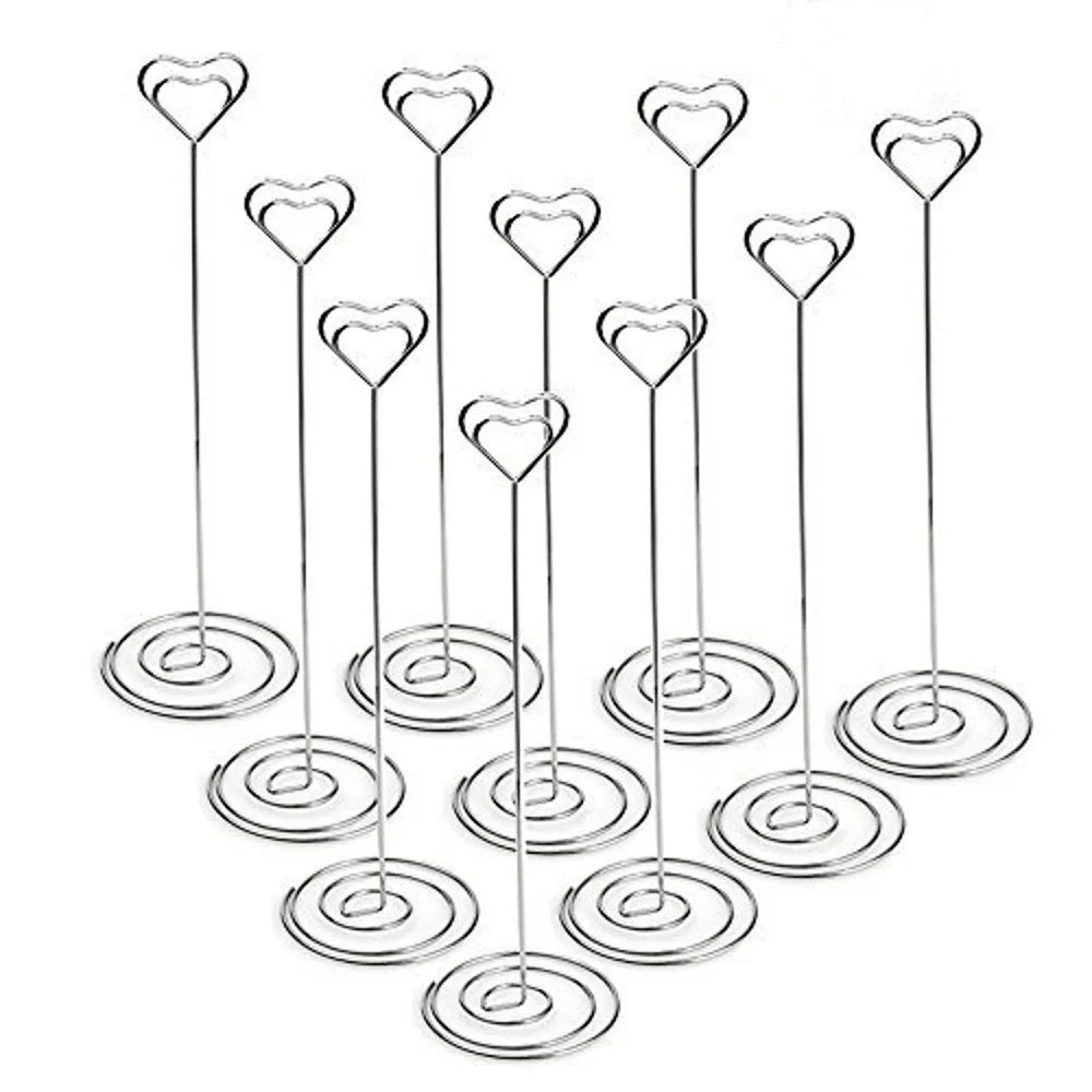 Wire heart picture stand
