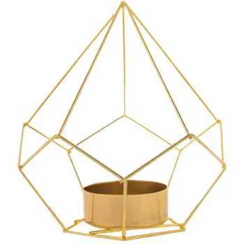 Gold geometric Tea Light Holder