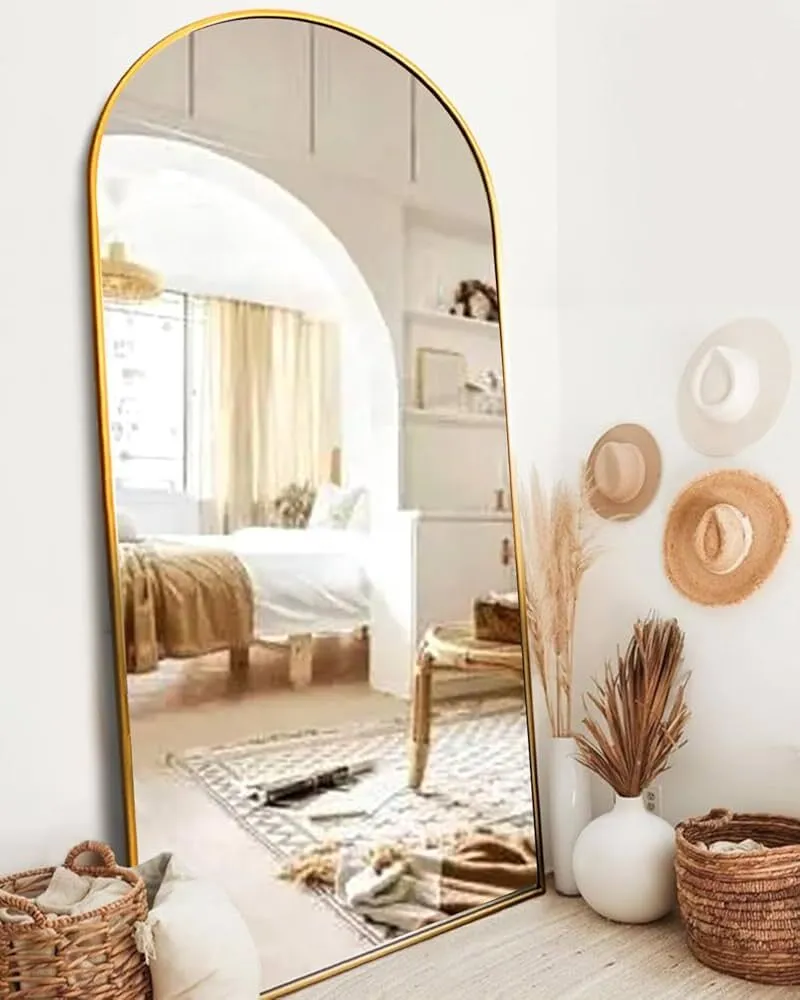 Mirror-Large gold Arched