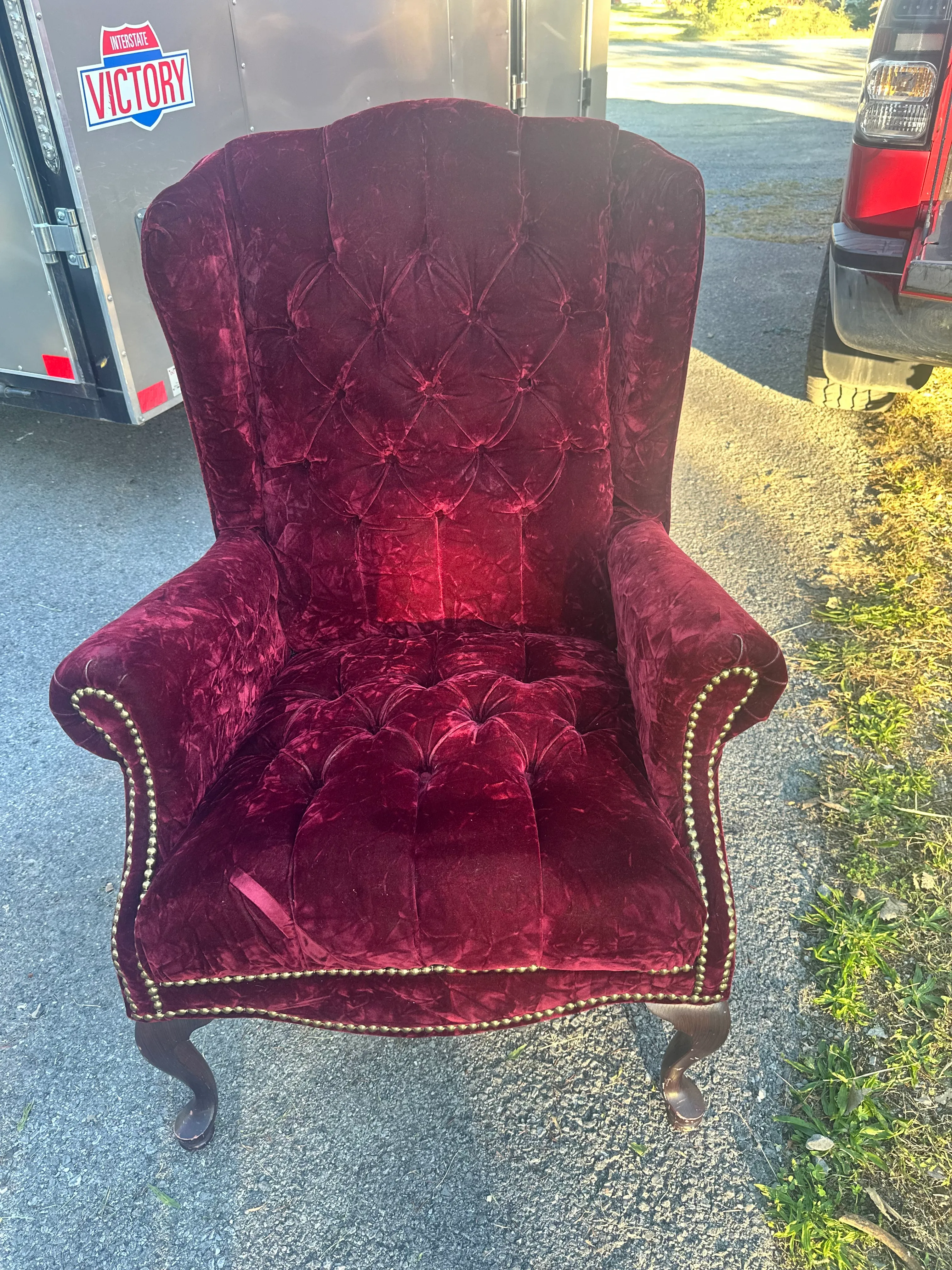 Chair-Red wingback
