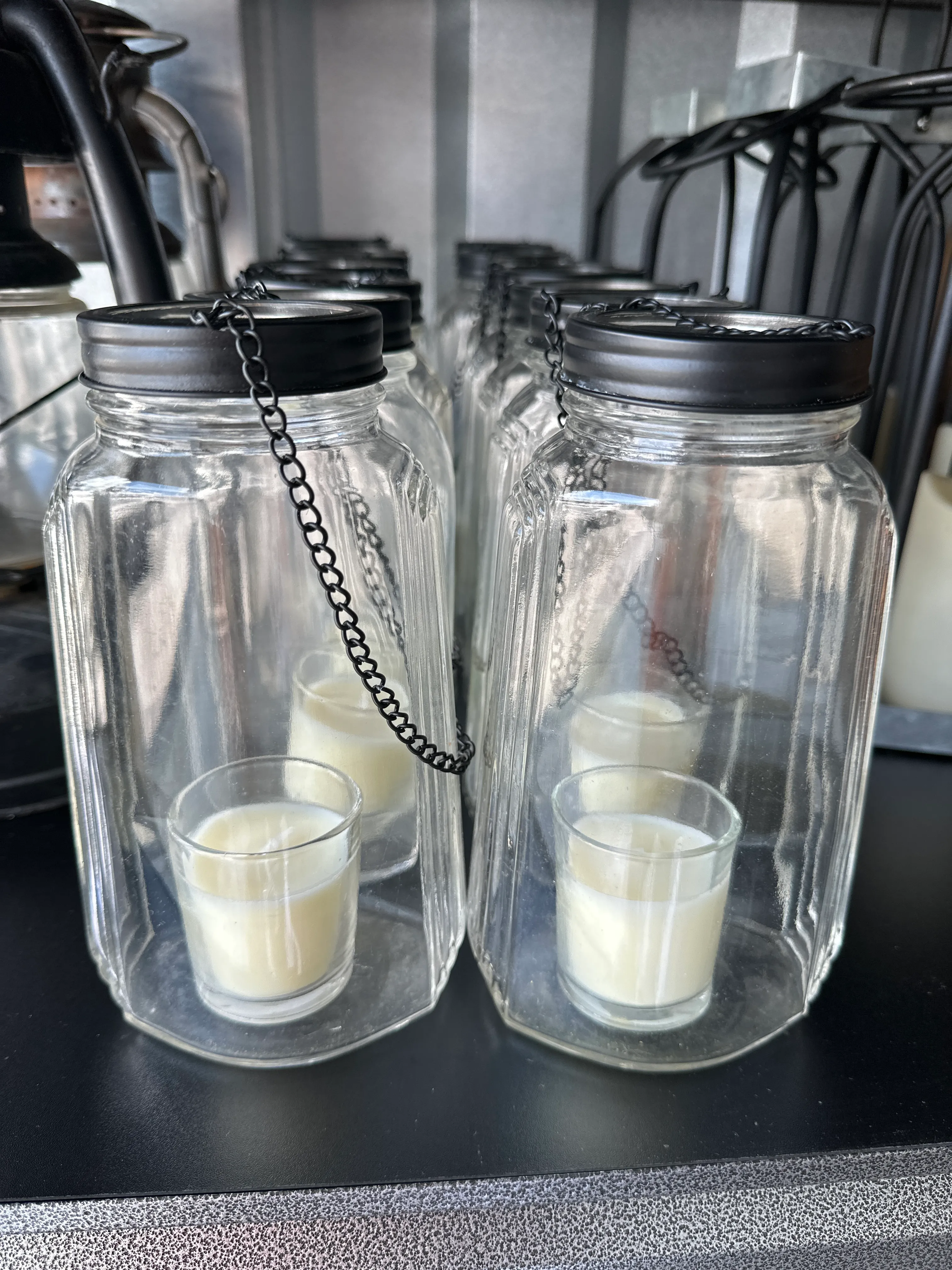 Vintage glass lantern medium