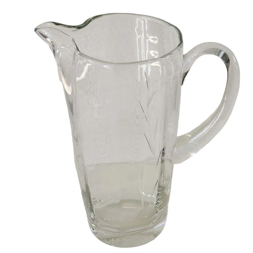 Clear water pitcher-vintage