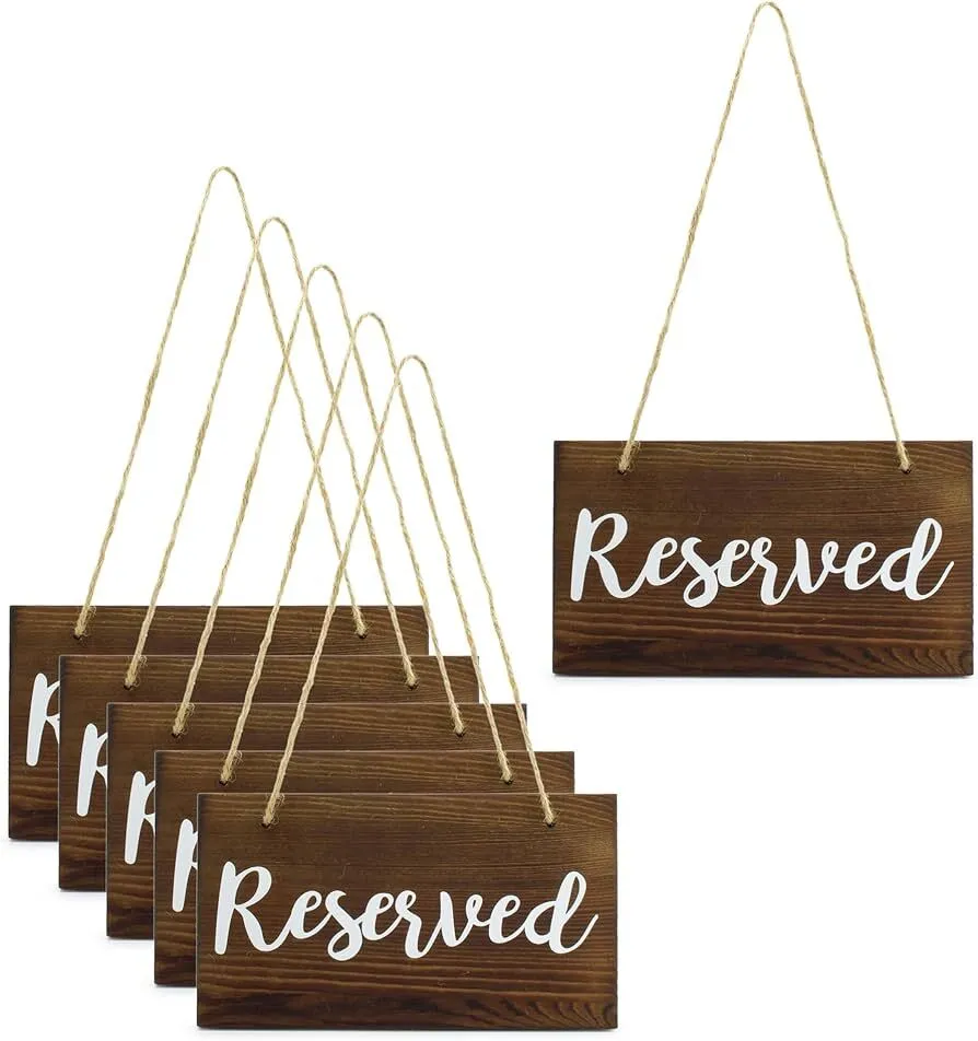 Wooden reserved sign