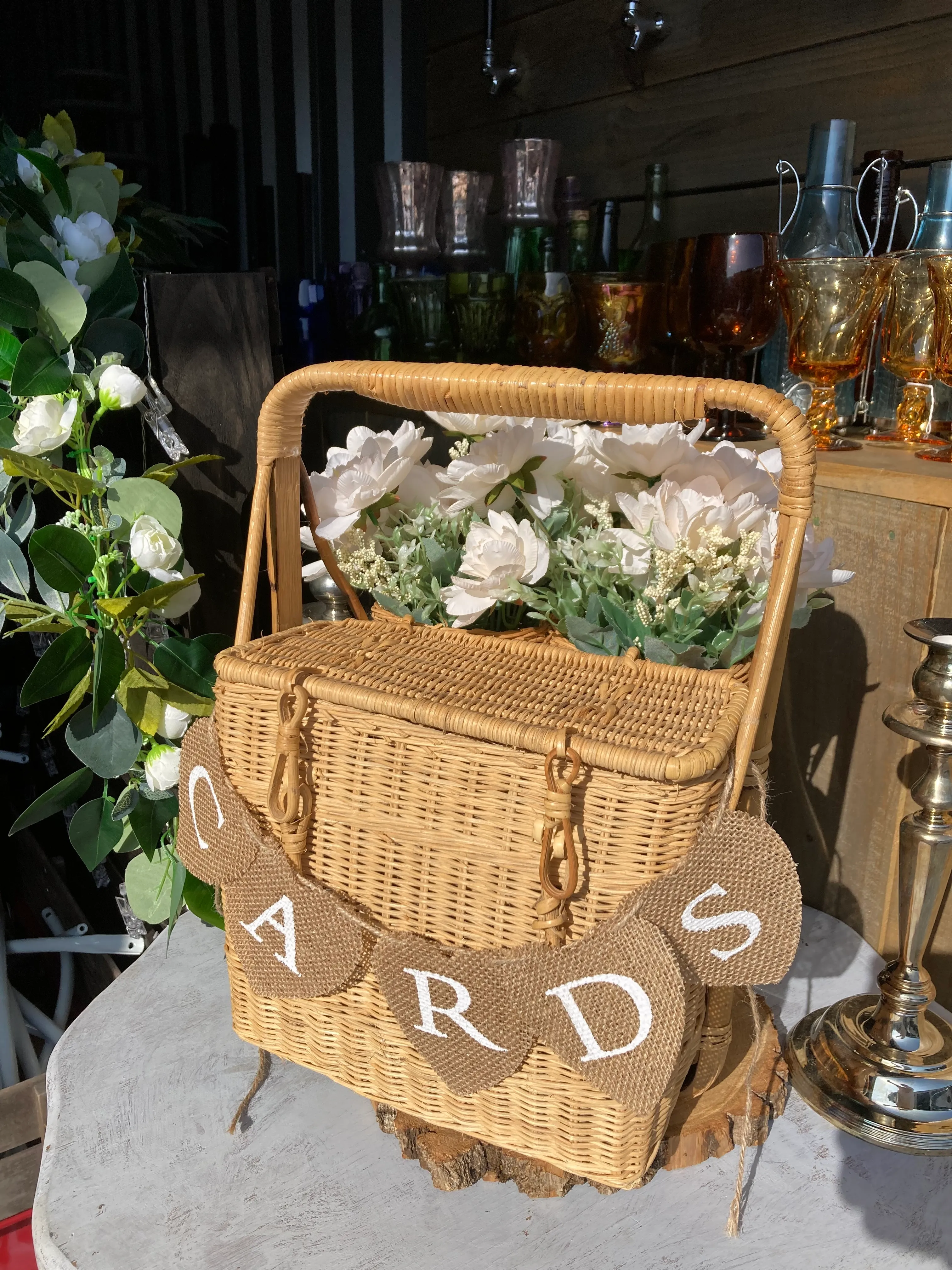 Card Basket-vintage wine basket