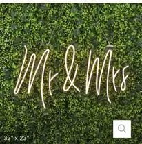 Neon "Mr & Mrs"- Item # 1801