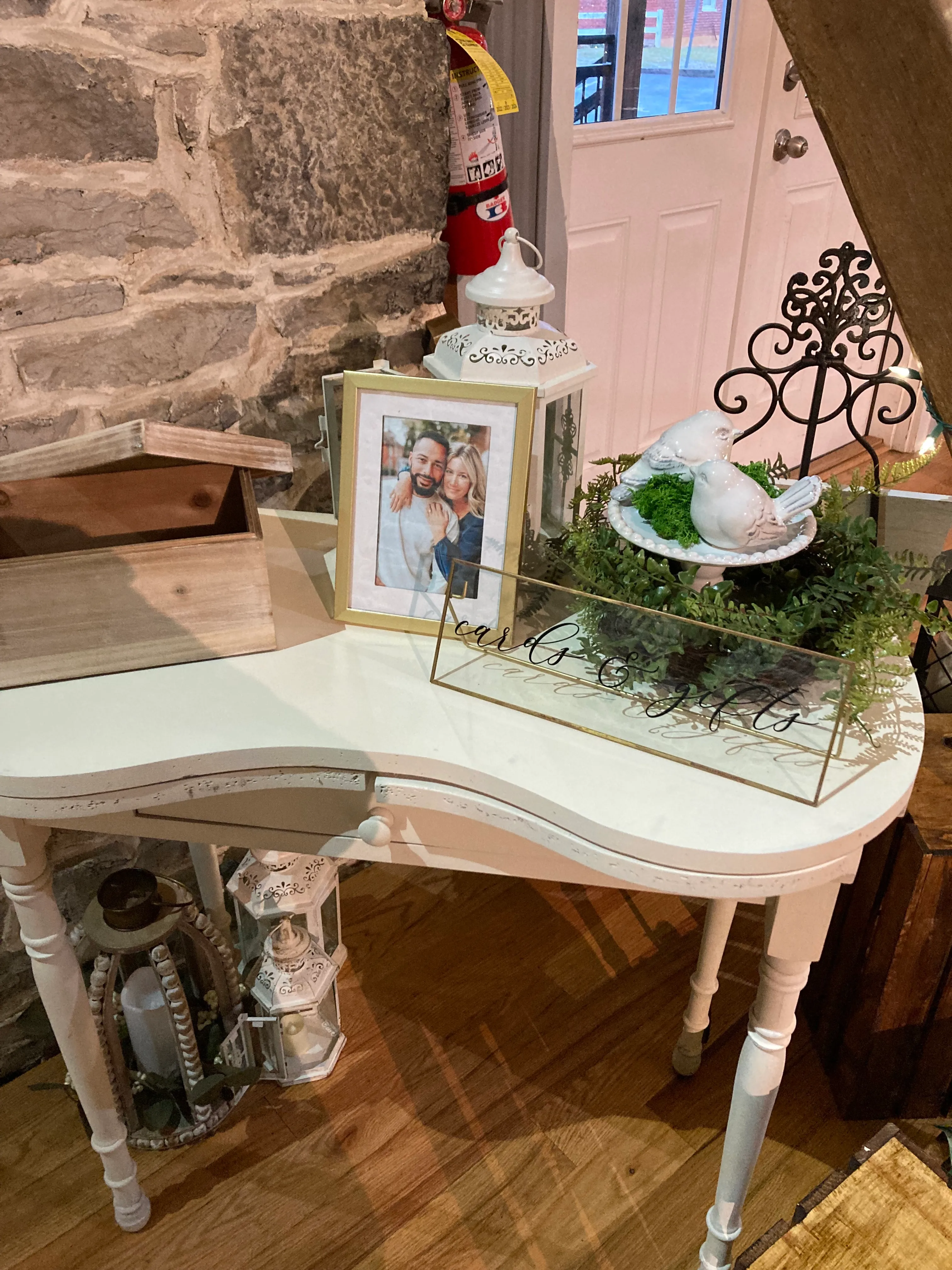 Cream kidney table-small