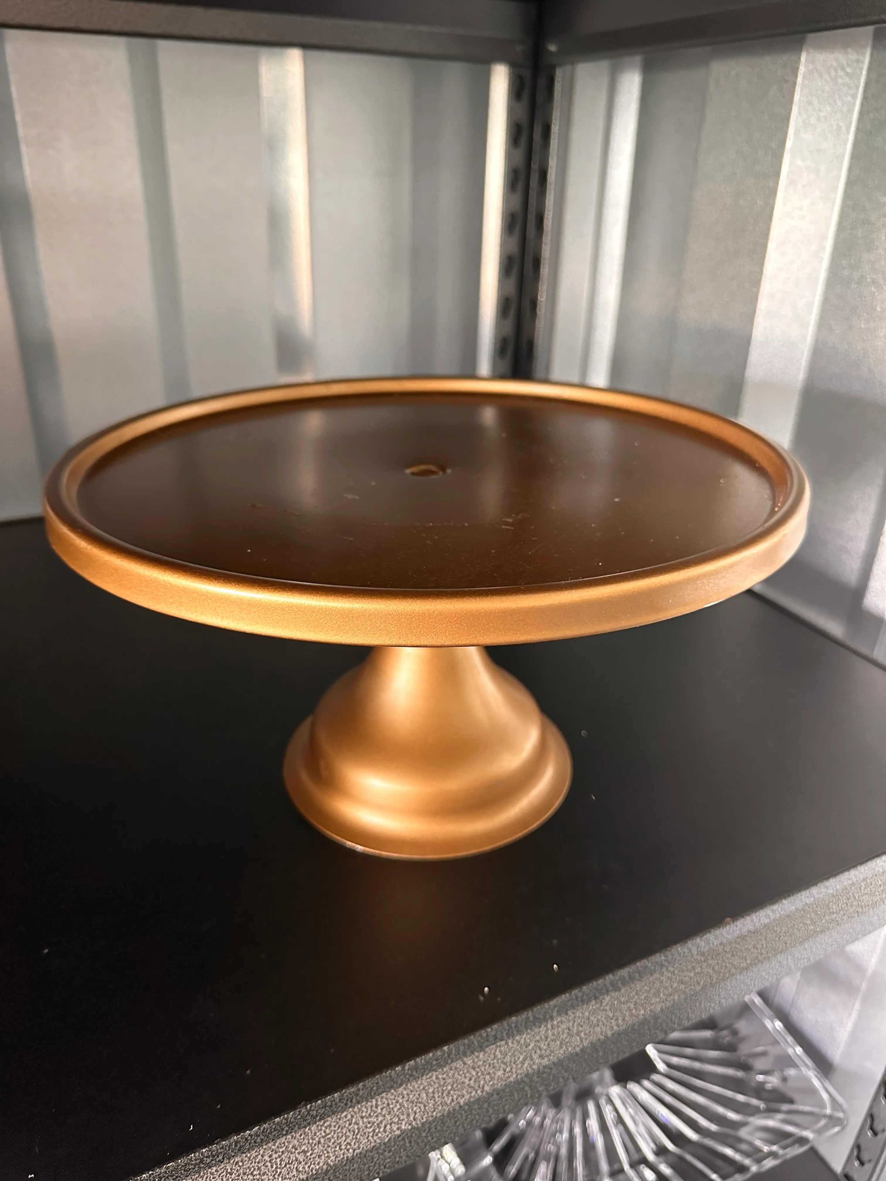 Cake stand- gold metal