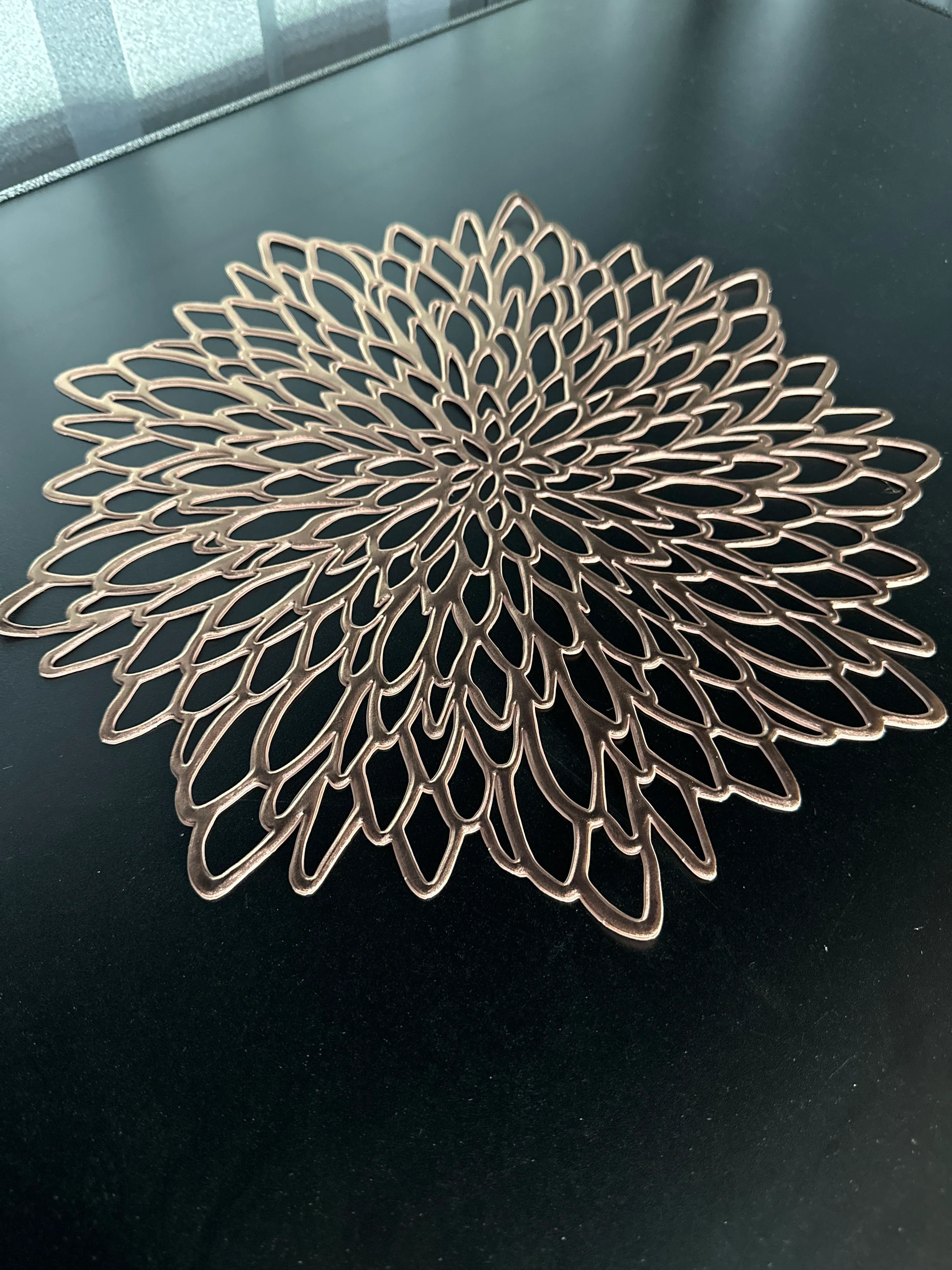Placemat-rose gold vinyl
