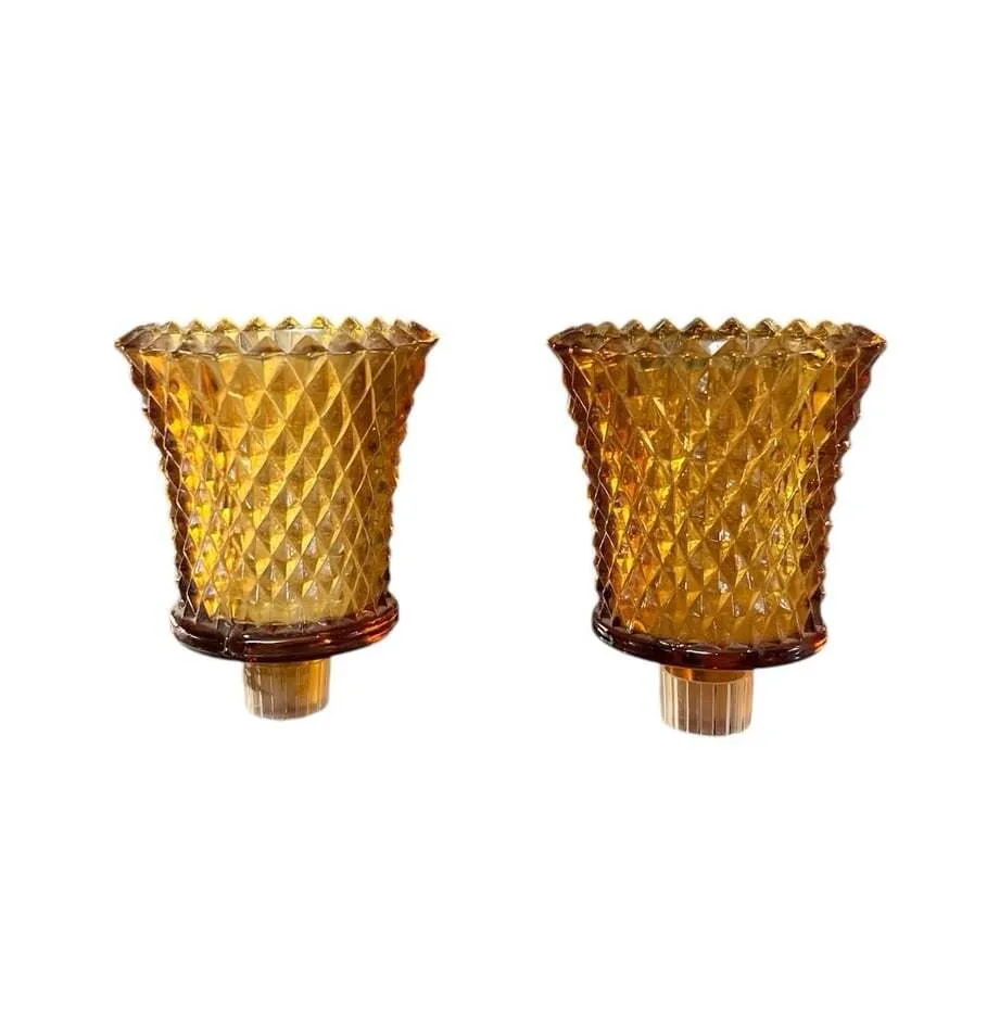 Votive holder amber 