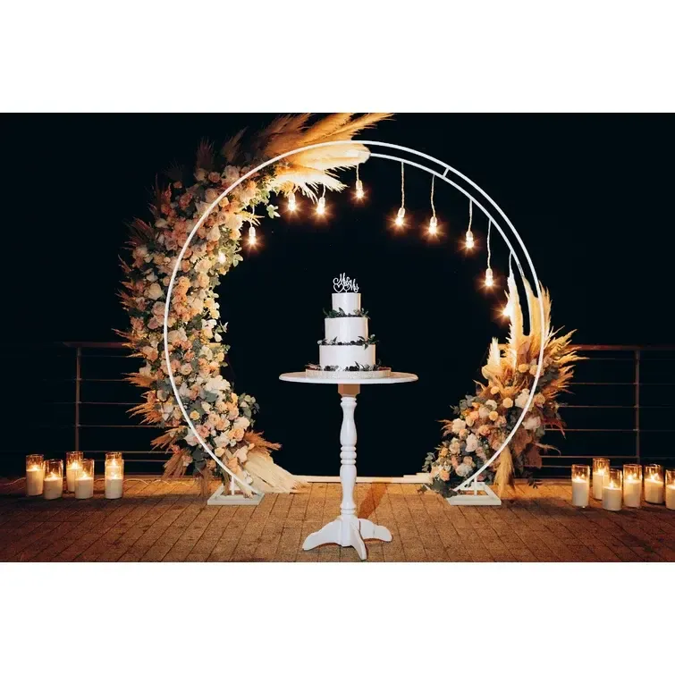 Metal Double White Arch- Item #1705