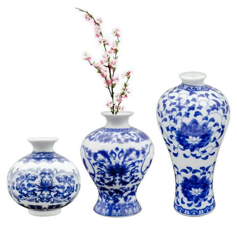 Blue & white Vases/jars-set of 3-similar to picture