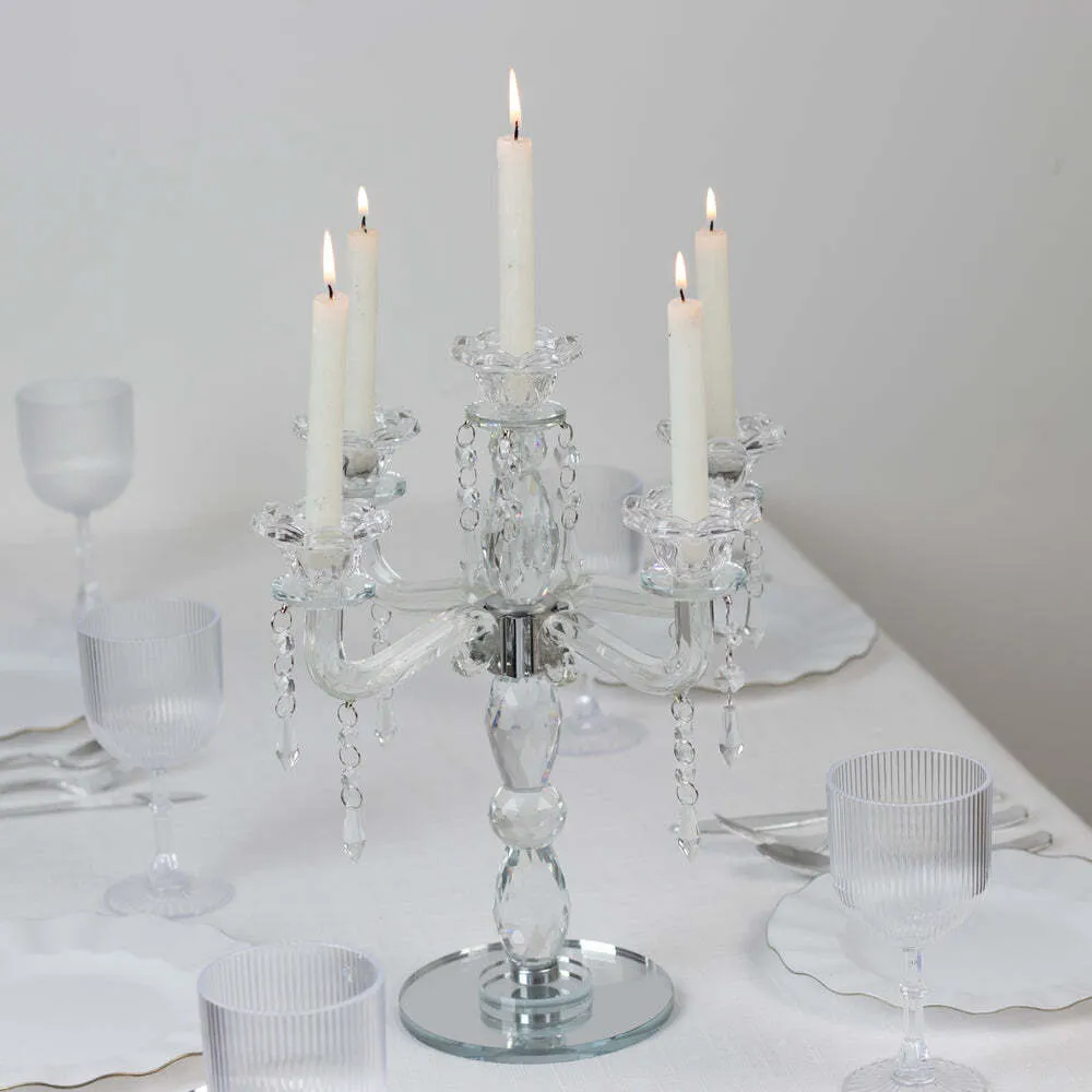 Crystal taper candleholder overlay