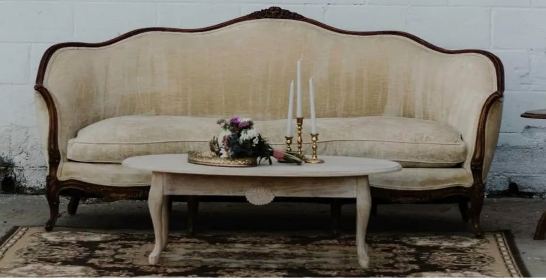 Sofa-Cream Wavy Back sofa