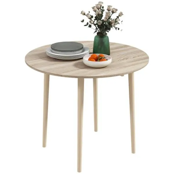 Wooden round particle board table