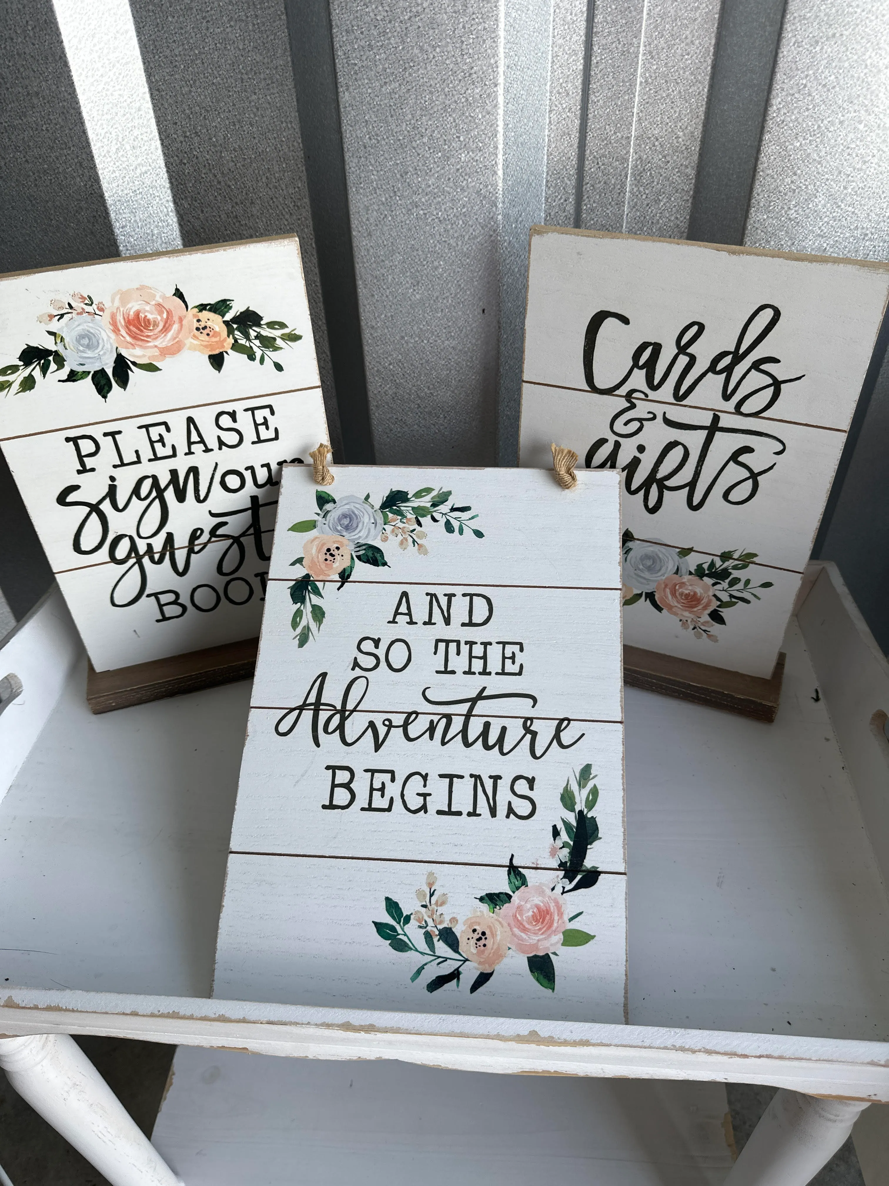 Floral Sign trio