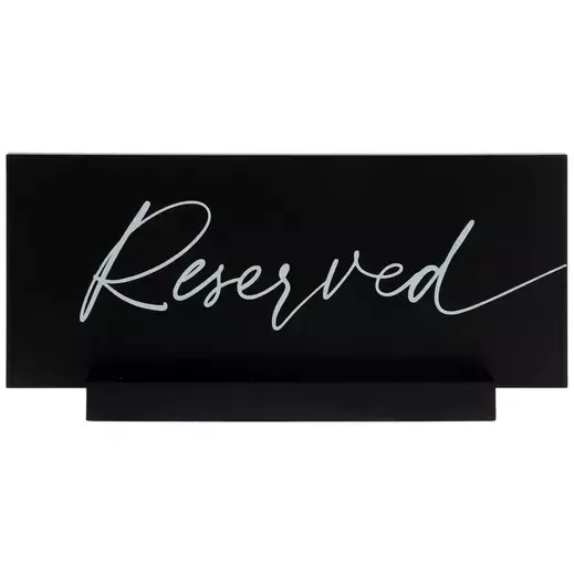 Reserved sign- Black and white