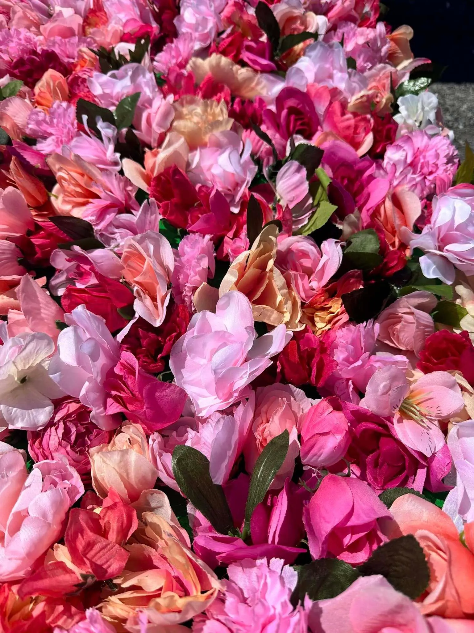 Pink/Orange Floral Wall