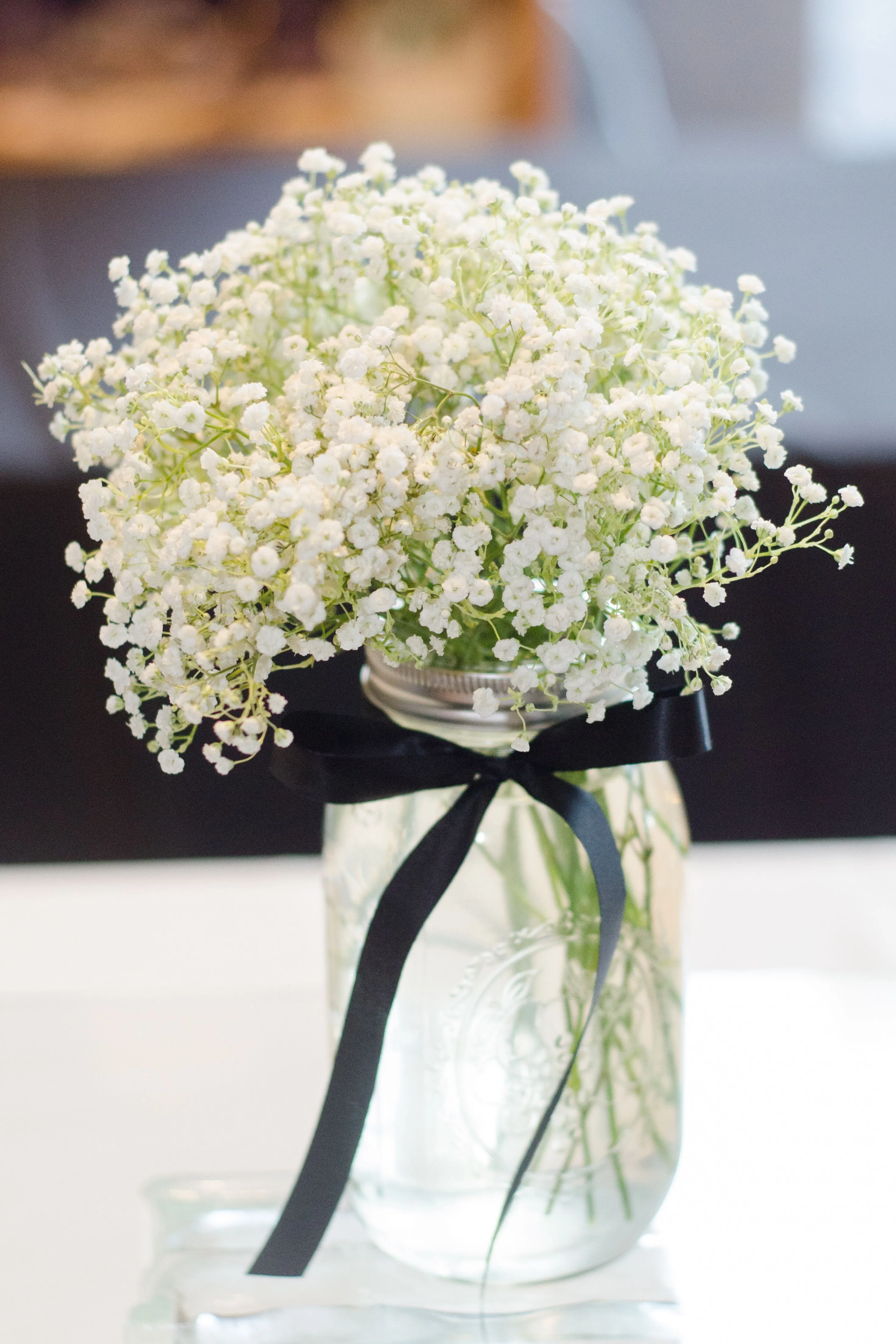 Baby's Breath Mason Jar