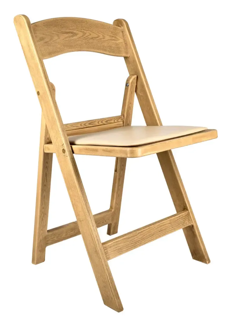 Natural Finish Wood Resin Folding Chair