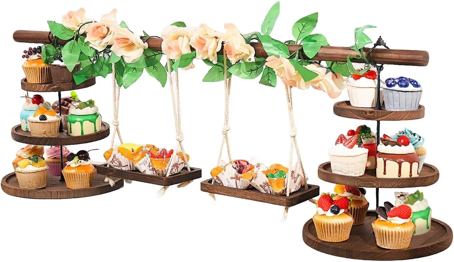Wooden 3 Tier Cupcake Stand