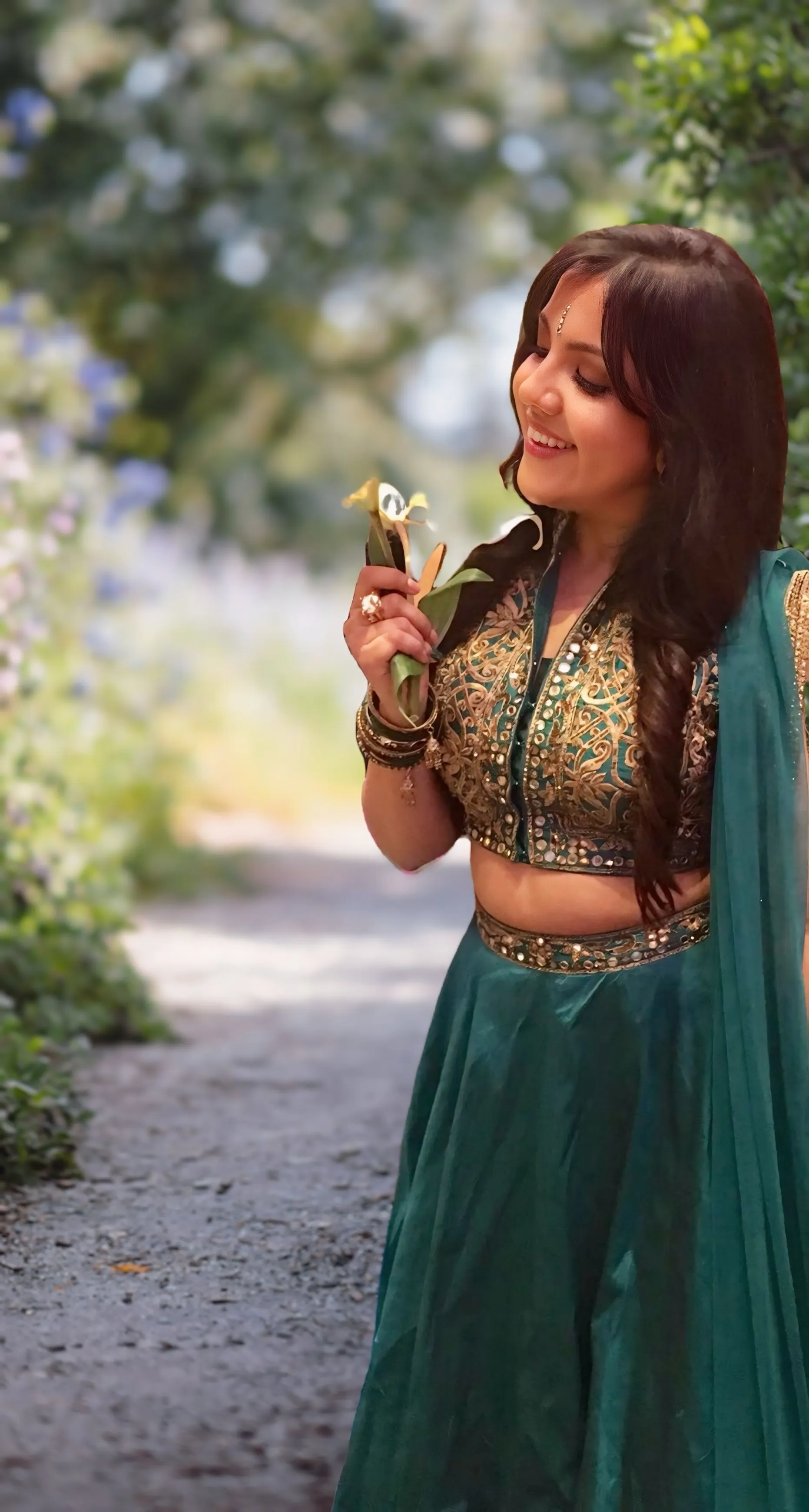 Royal Green and Gold Lehenga Set 