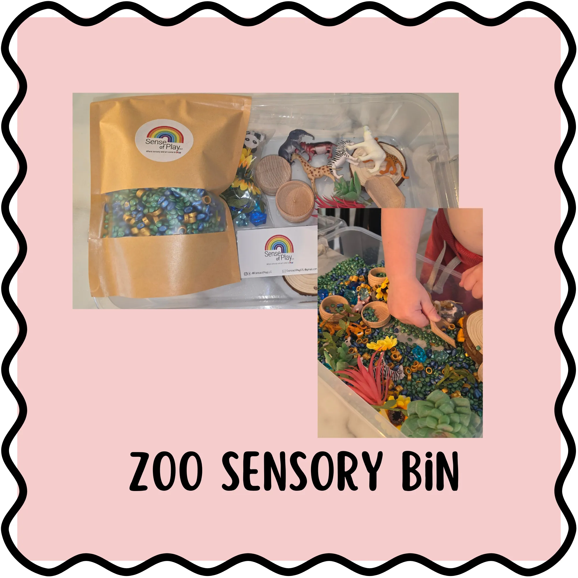 Zoo Sensory Bin 🦒🌾