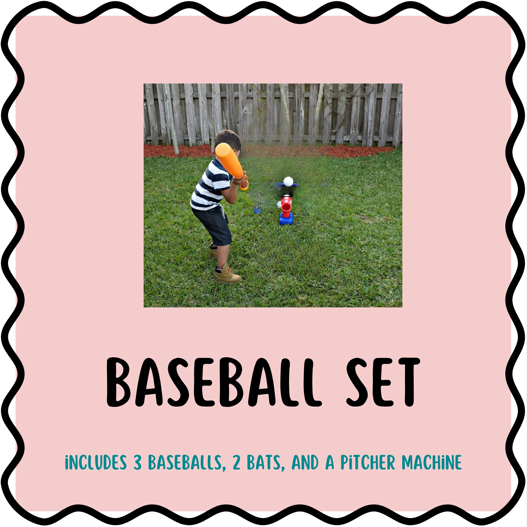 Baseball Set (Bat + Pitcher + Balls) ⚾