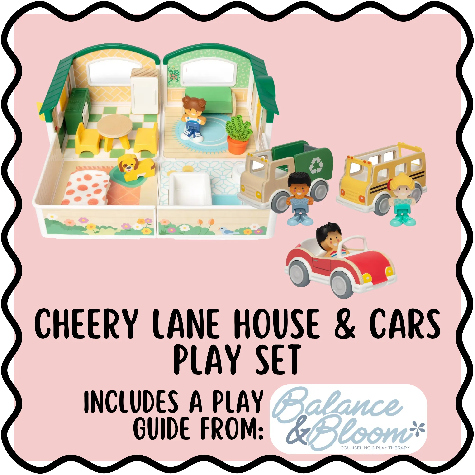 Cheery Lane House & Cars Play Set