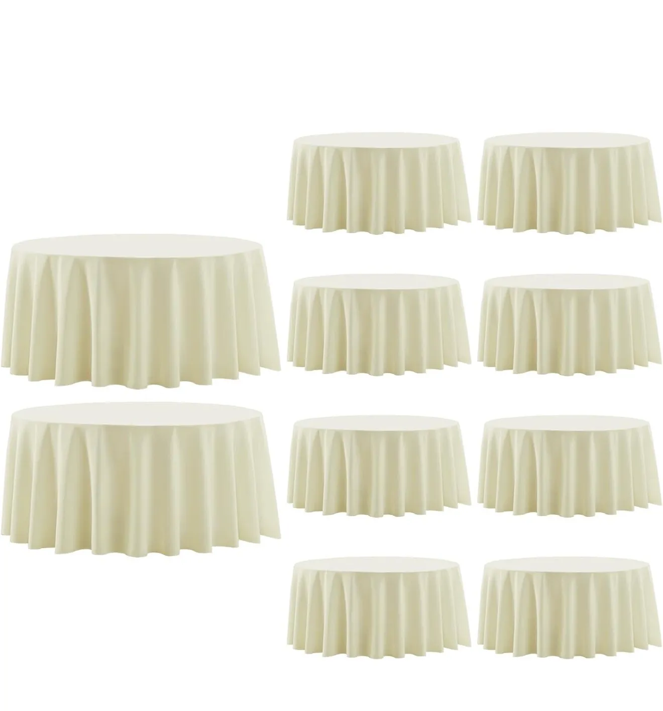Ivory Table Cloths (ROUND) - 120"