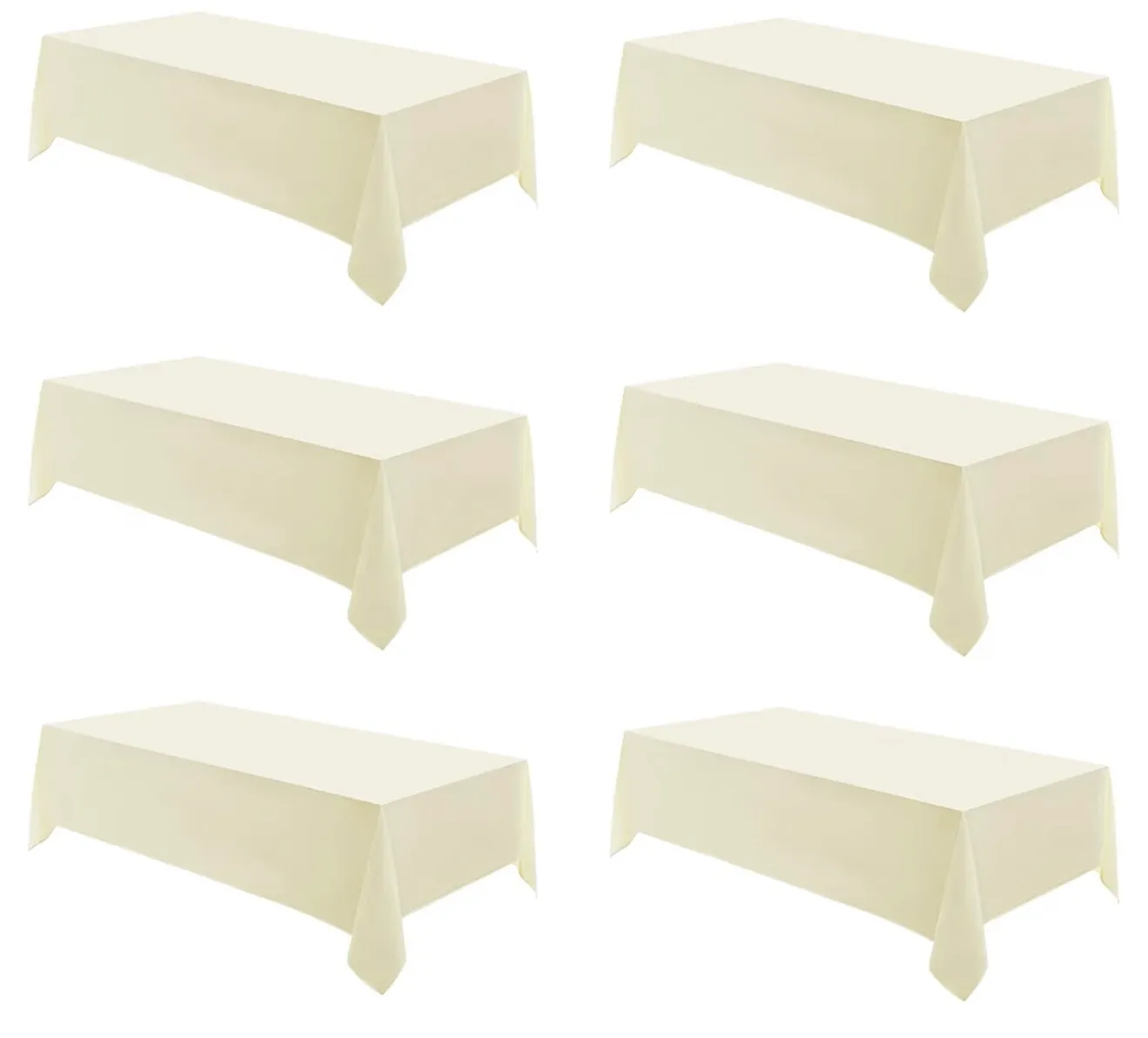Ivory Table Cloths - RECTANGLE (8')