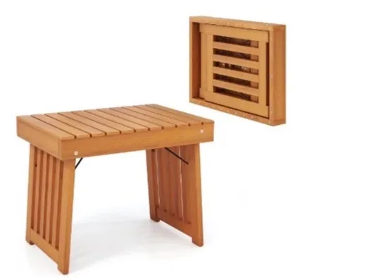 Folding Wooden Side Table 