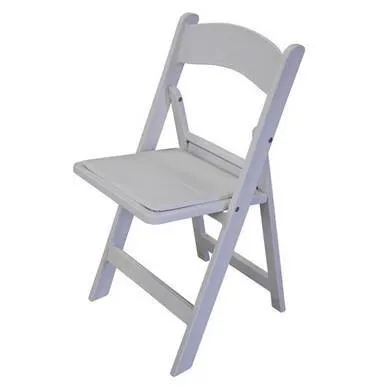 Luxury White Padded Folding Chair (56 Chair Rental)