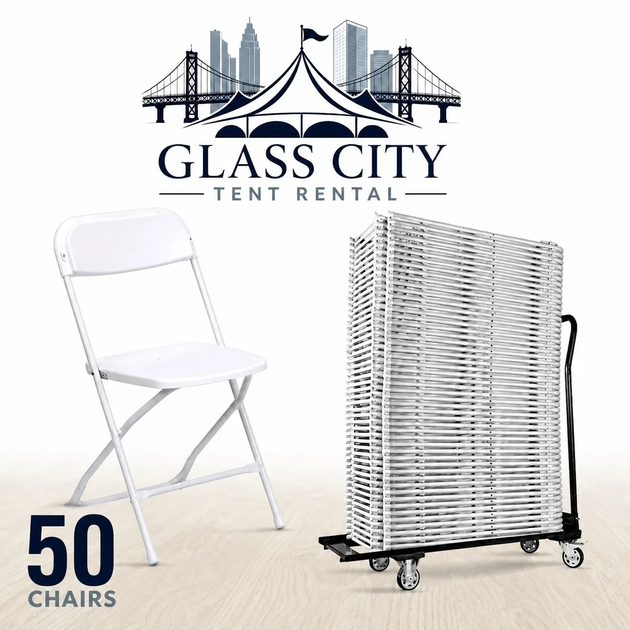 50 Chair Rental , Poly Foldable Bundle Package