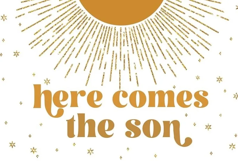 "Here comes the Sun" Backdrop Curtain