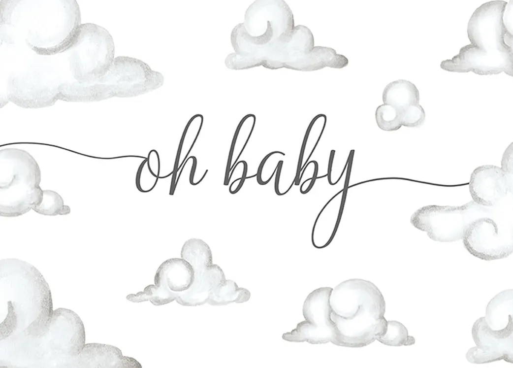 "Oh Baby" Cloud Backdrop Curtain