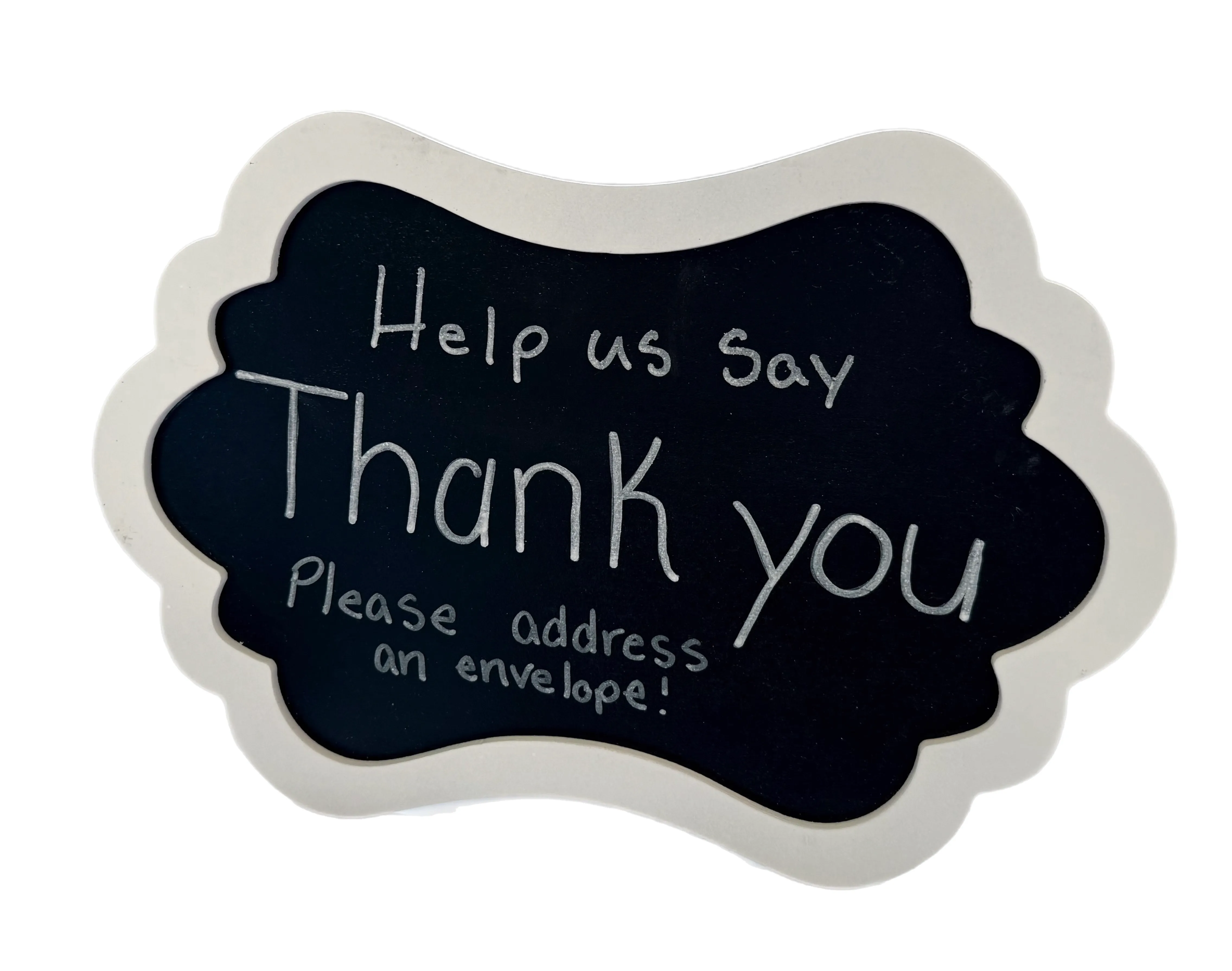 White Frame Chalkboard Sign 