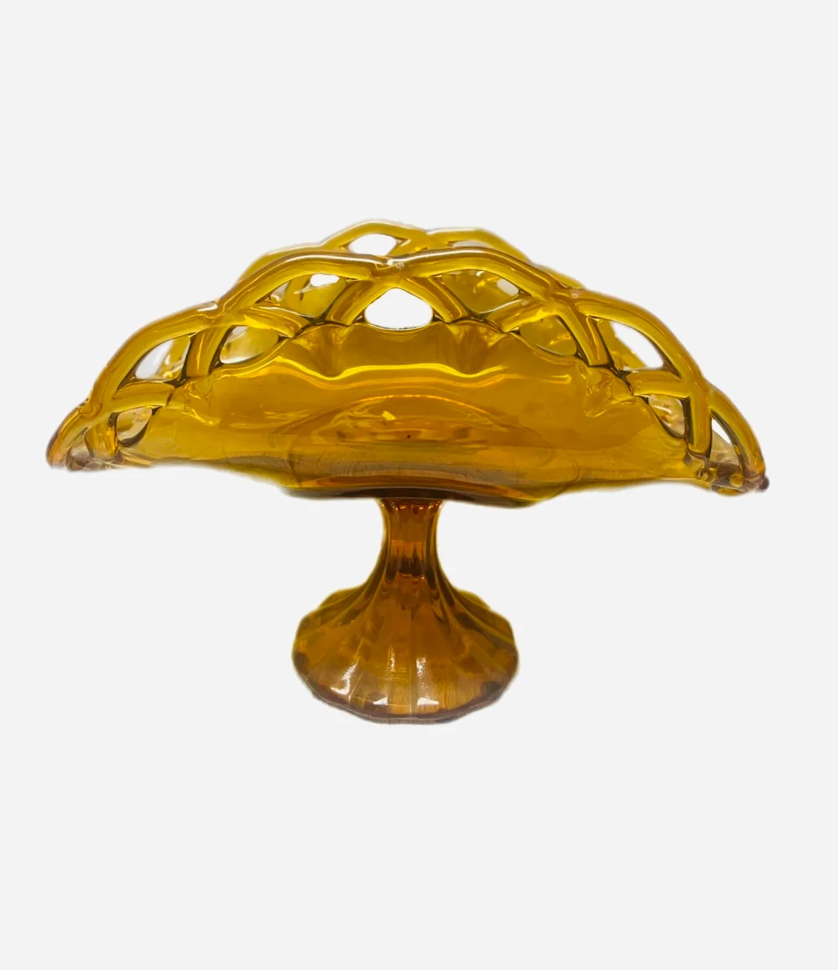 Vintage Amber Banana Boat Bowl