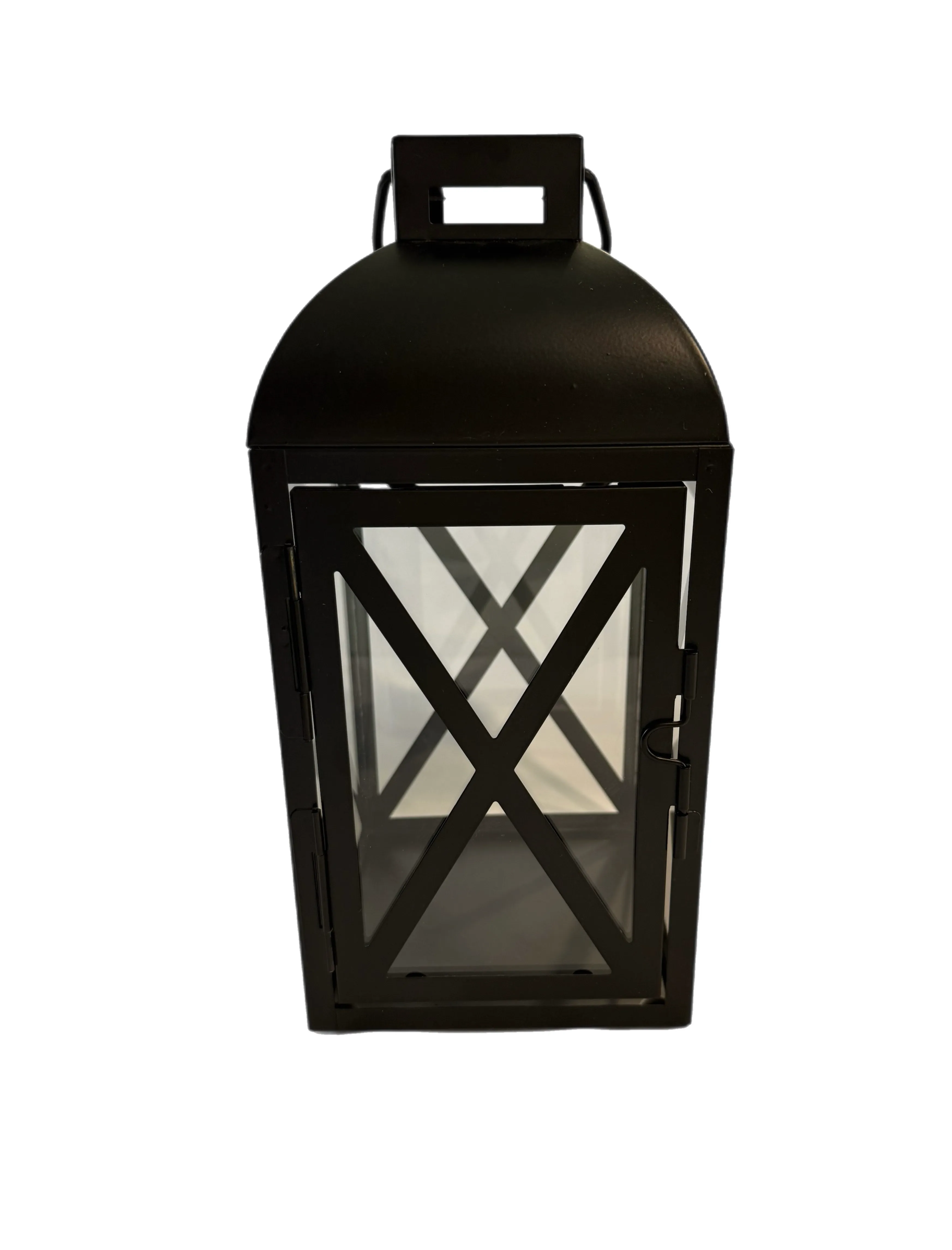 12’’ Black Metal Candle Lantern 