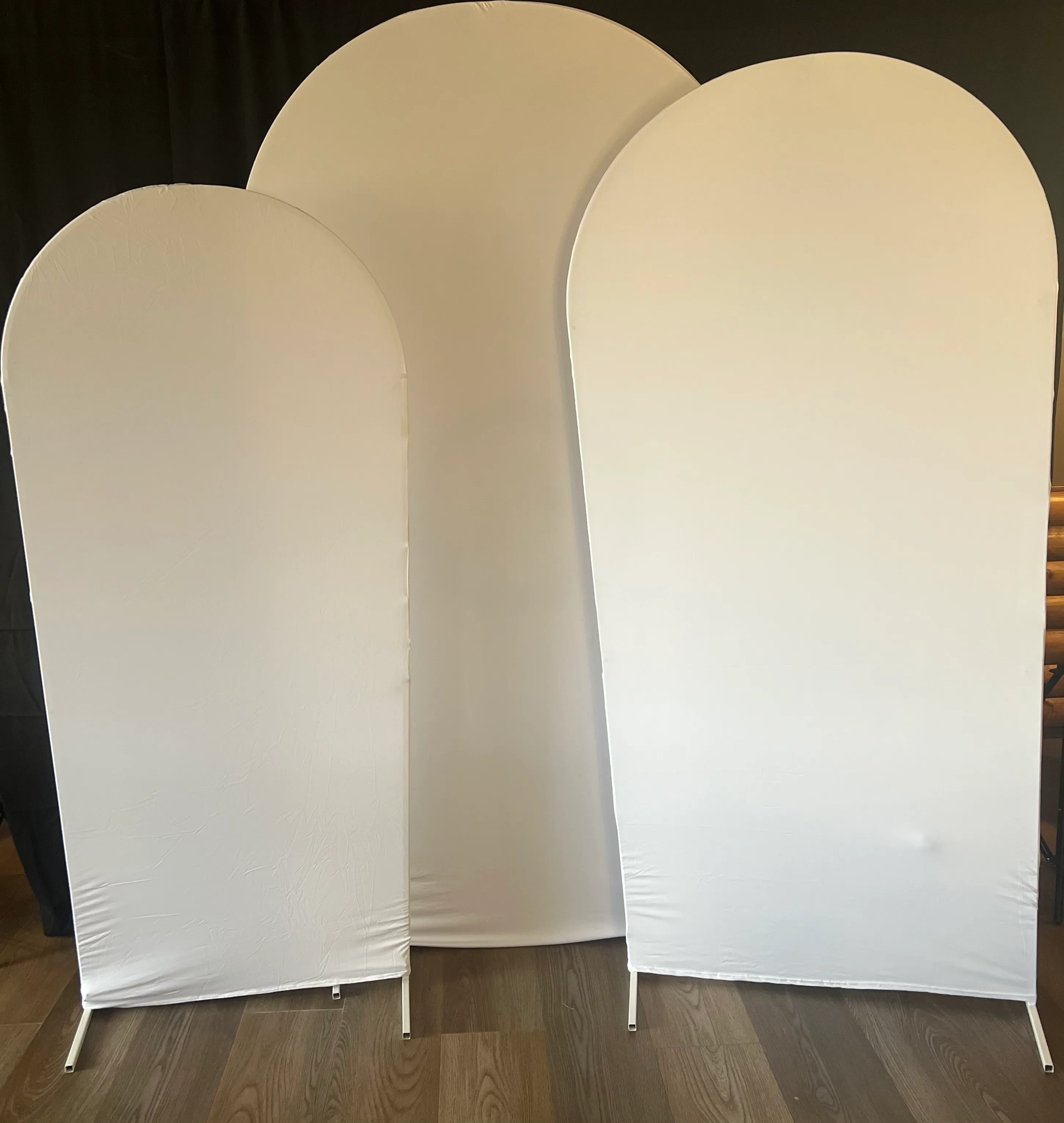 White Round Arch Covers (3)