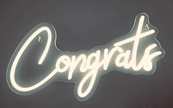 "Congrats" Neon Sign