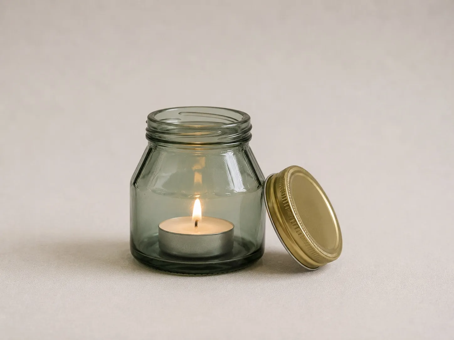 Green Tea light Votive jar 