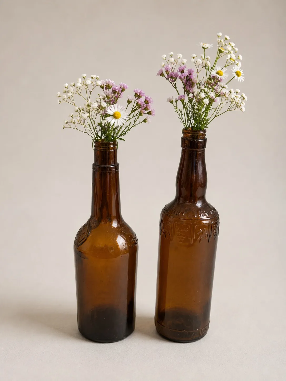 Brown Vintage Beer Bottle set (2)